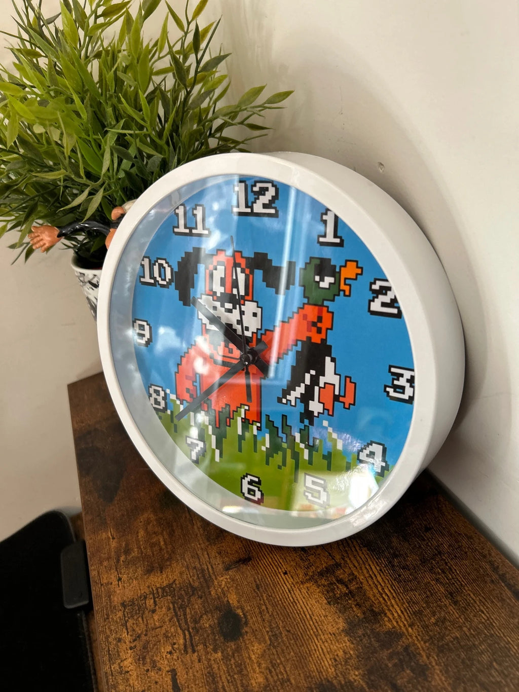 Horloge ronde retrogaming duckhunt