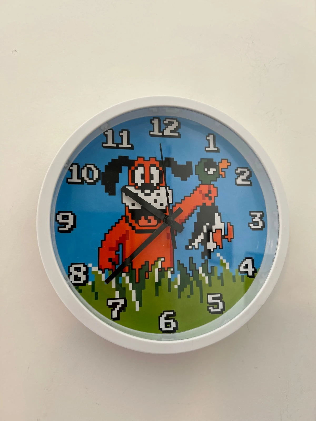Horloge ronde retrogaming duckhunt