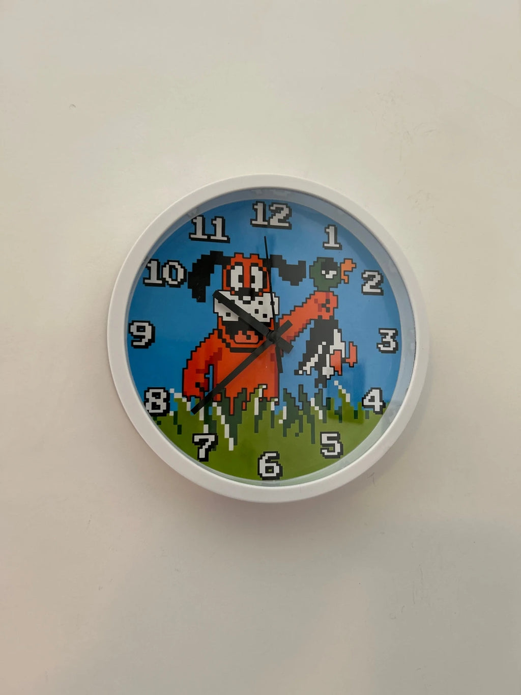 Horloge ronde retrogaming duckhunt