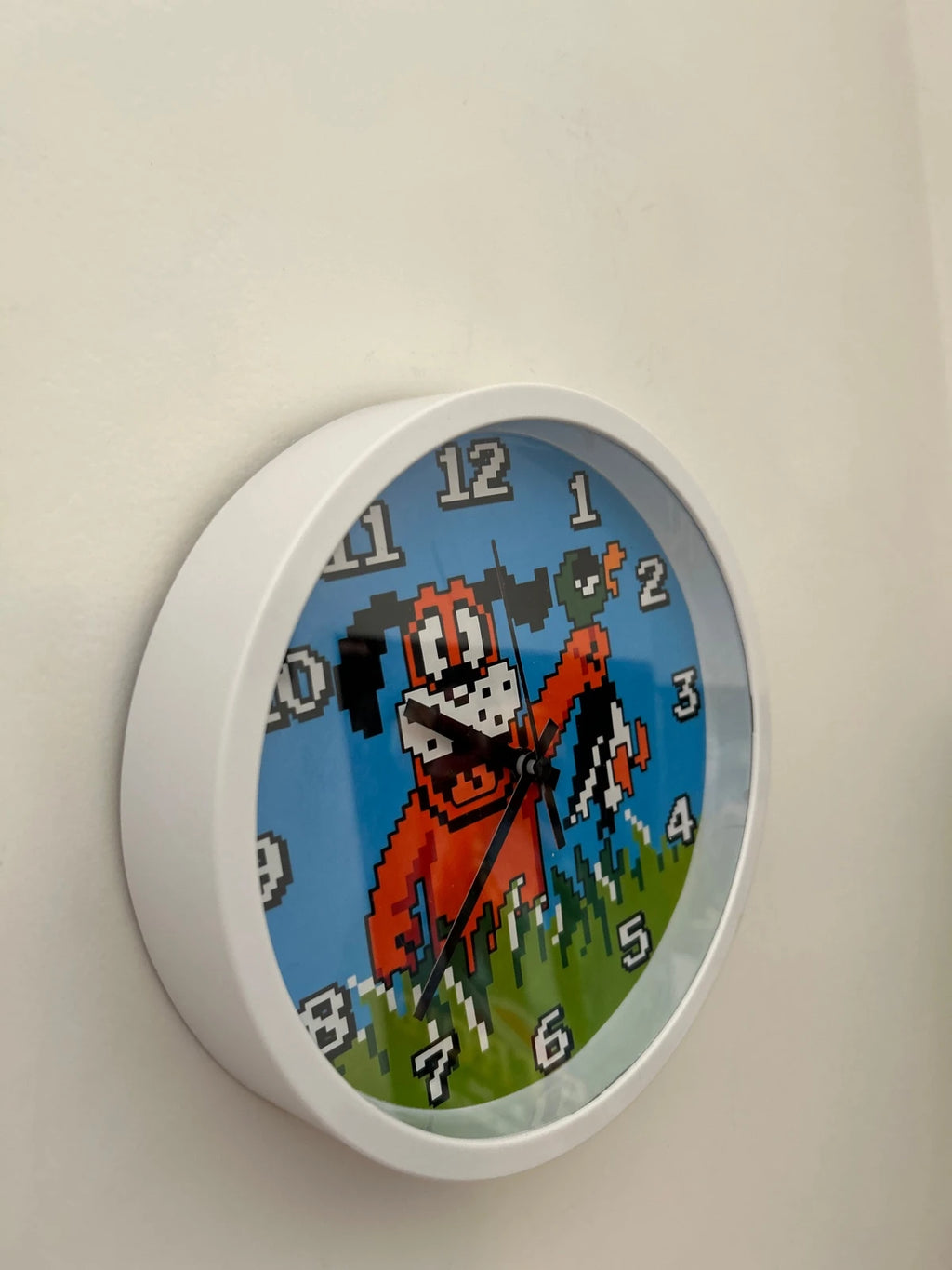 Horloge ronde retrogaming duckhunt