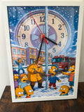 Horloge Cadre à quartz - Scène hillarante Springfield