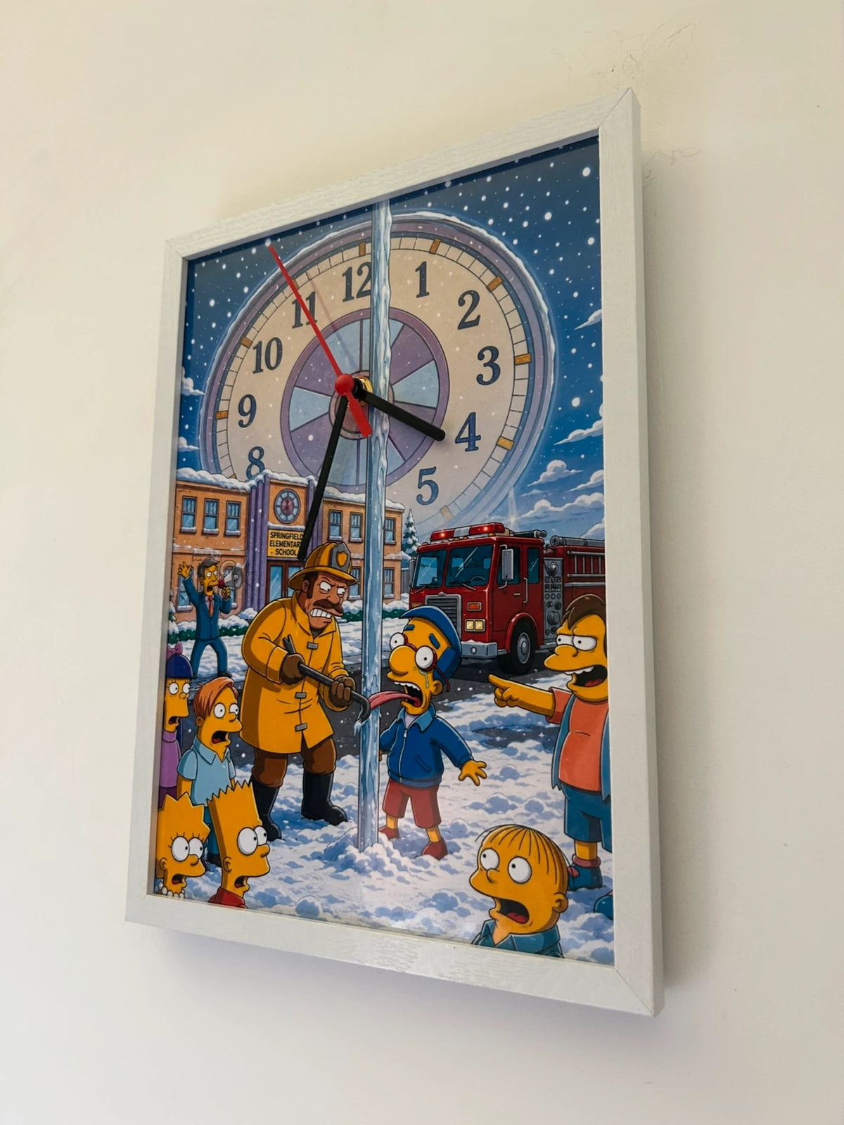 Horloge Cadre à quartz - Scène hillarante Springfield