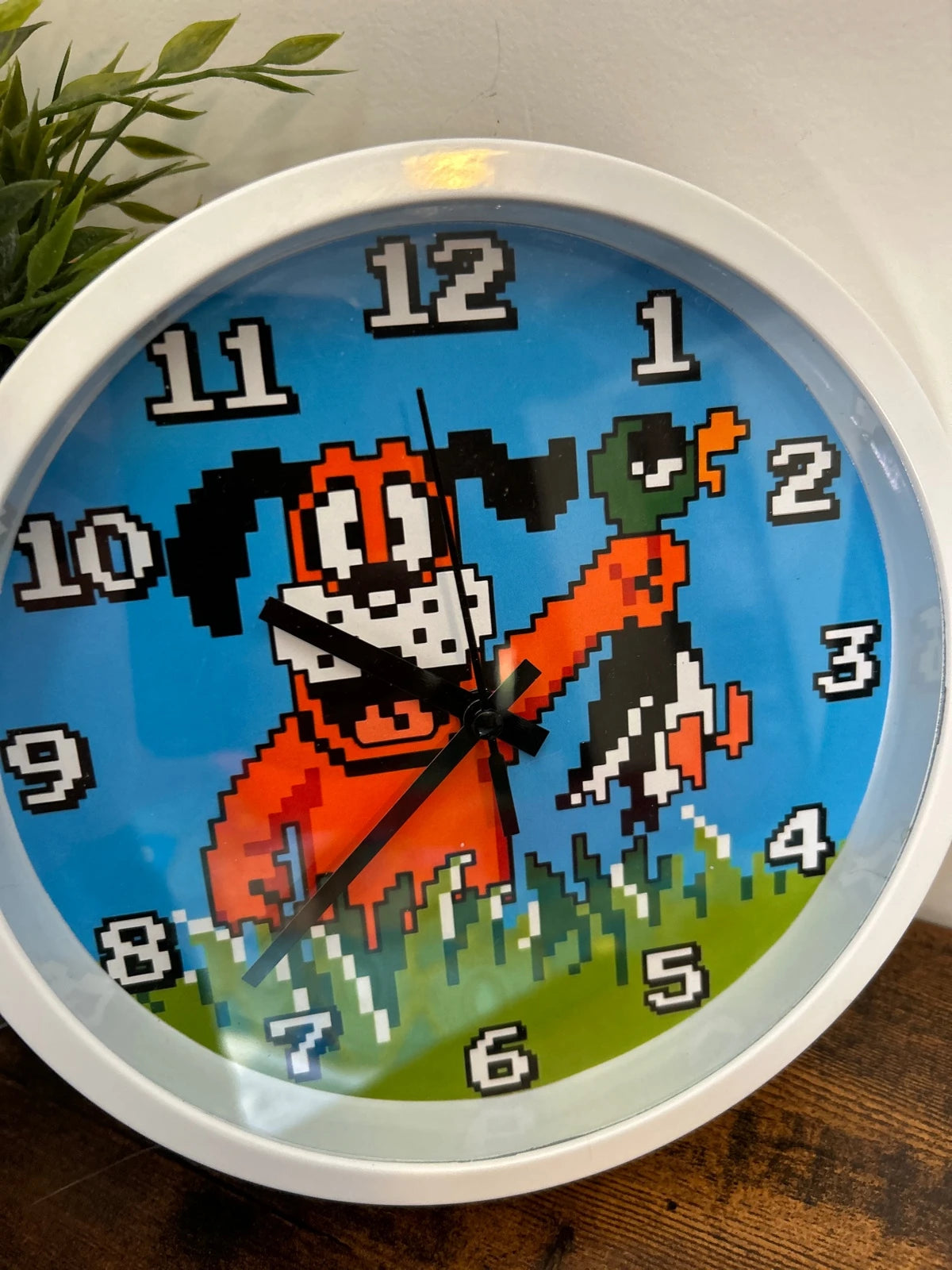 Horloge ronde retrogaming duckhunt