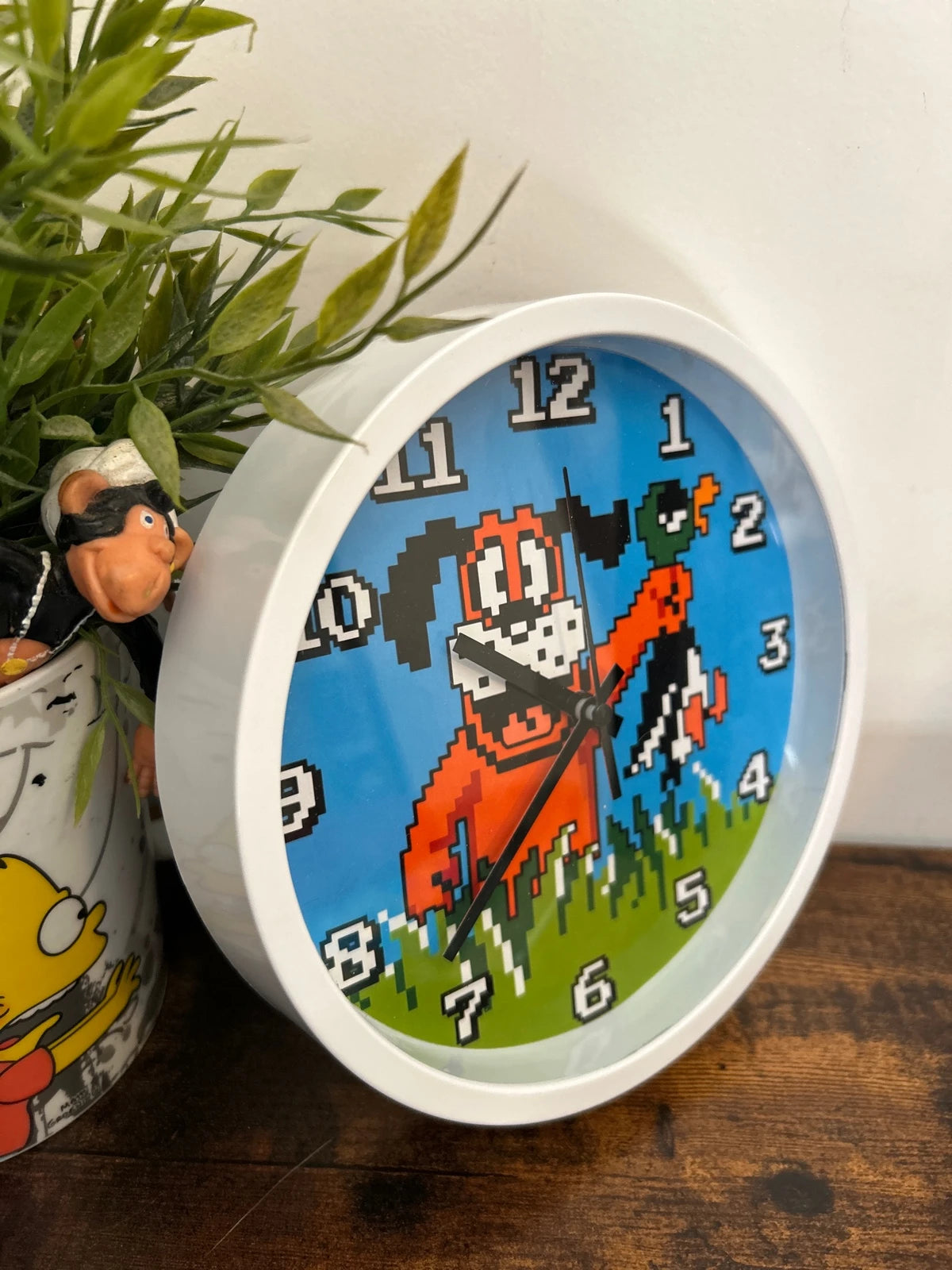 Horloge ronde retrogaming duckhunt