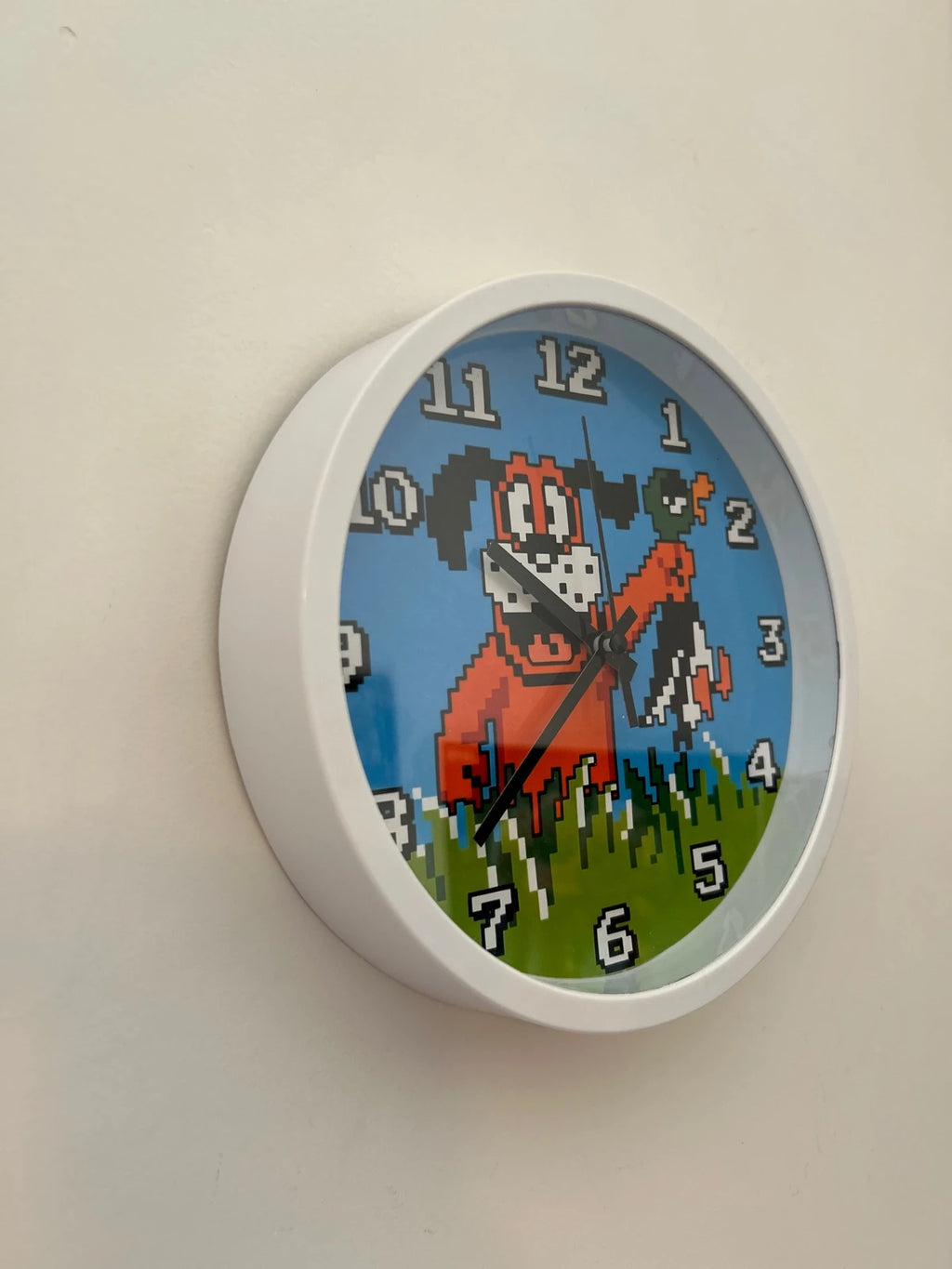 Horloge ronde retrogaming duckhunt