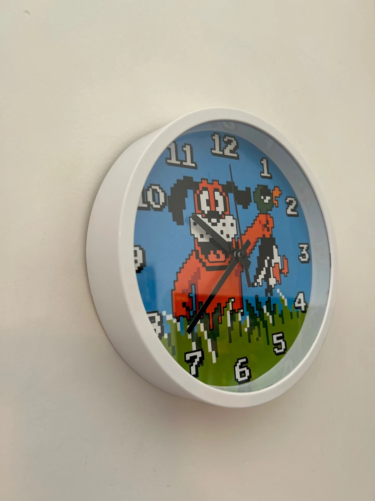 Horloge ronde retrogaming duckhunt